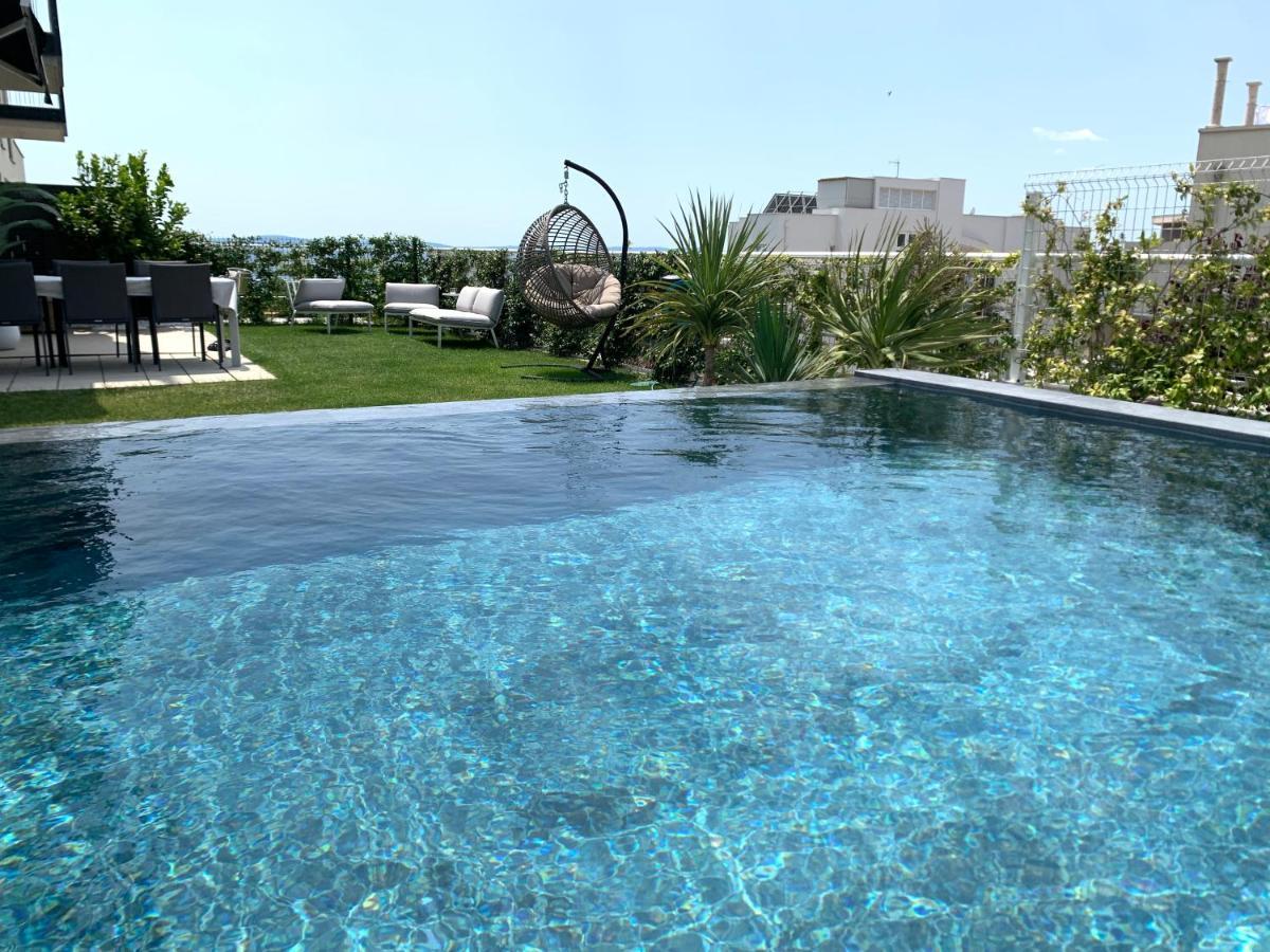 New Luxury Apartment With Private Heated Pool And Amazing Terrace With Seaview Split Exterior foto