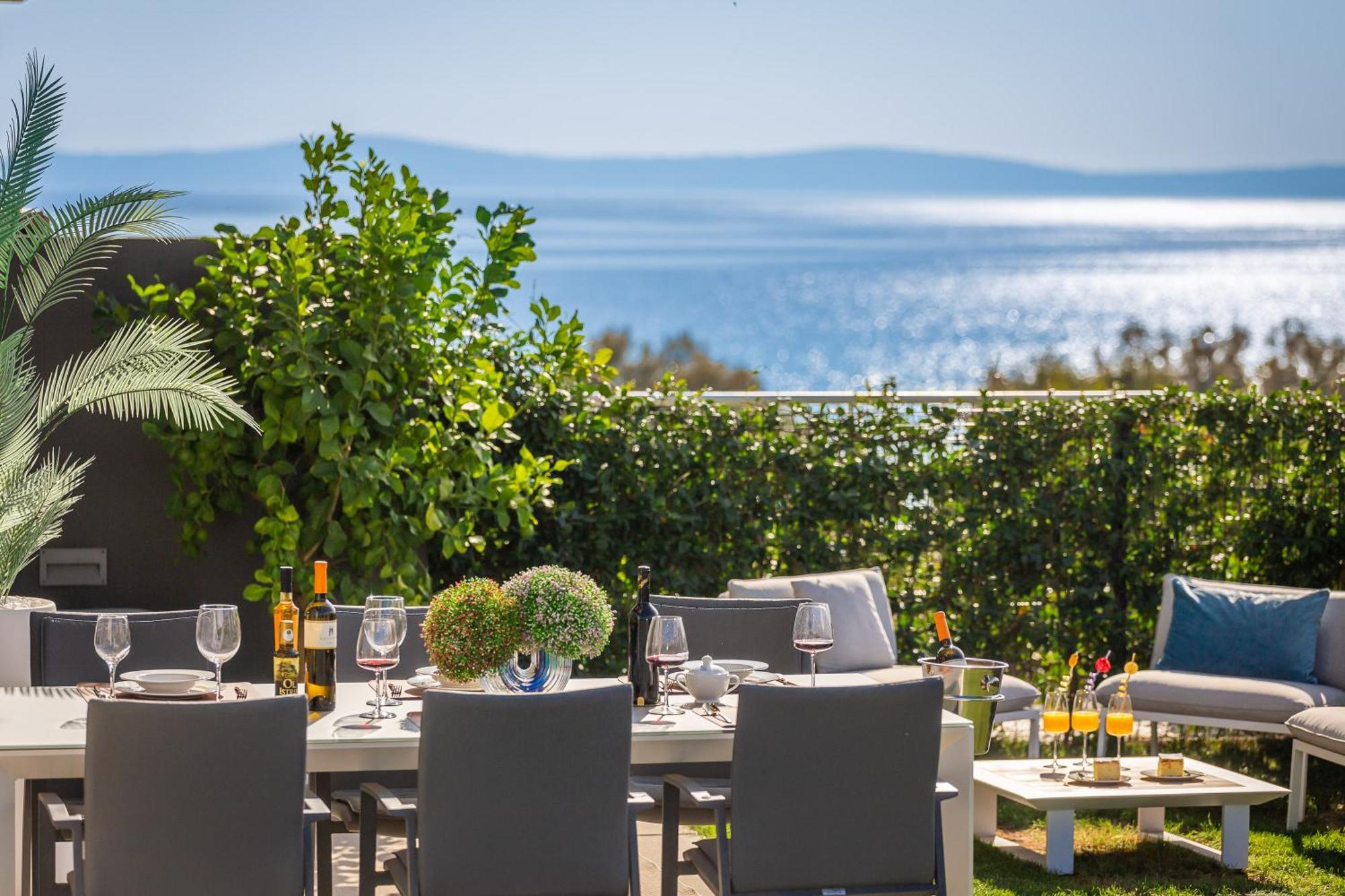 New Luxury Apartment With Private Heated Pool And Amazing Terrace With Seaview Split Exterior foto